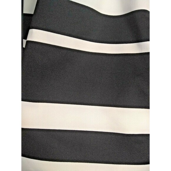One Clothing Sheath Dress Black White Striped Sleeveless Open Back Womens Small - Picture 7 of 7